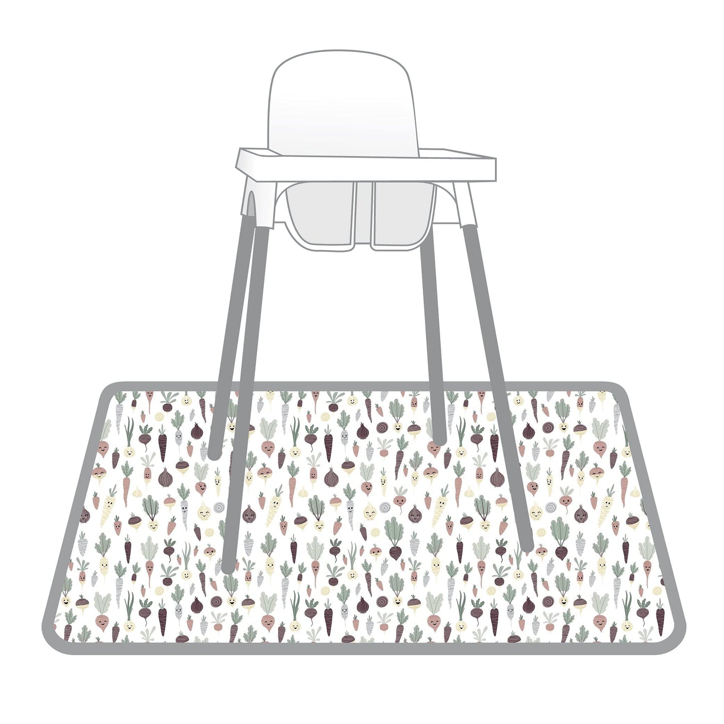 Bapronbaby Root Veggies Splash Mat - Waterproof Catch-All For Under High Chairs, Floors, Tables, Playtime Or Arts & Crafts - Mac