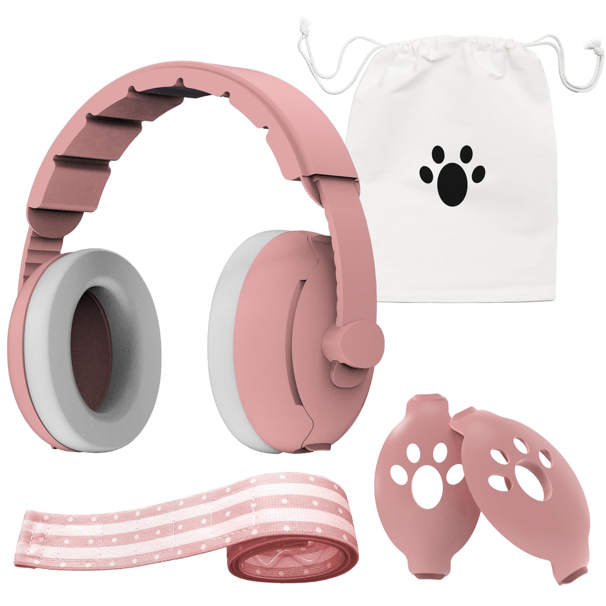 2-In-1 Baby Ear Muffs For Hearing Protection, Noise Cancelling Earmuffs For Babies And Toddlers Up To 48 Months, Adjustable Baby