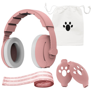 2-In-1 Baby Ear Muffs For Hearing Protection, Noise Cancelling Earmuffs For Babies And Toddlers Up To 48 Months, Adjustable Baby