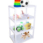 LookNSnap Baby Multipurpose 4 Plastic Shelf Storage Rack (Unbreakable Material) Multicolour, Pack Of 1