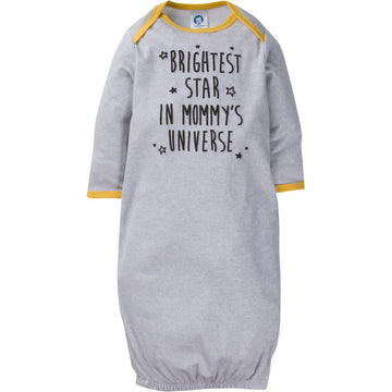 Gerber Unisex Baby Boy And Girls 4-Pack Sleeper Gown Star 0-6 Months