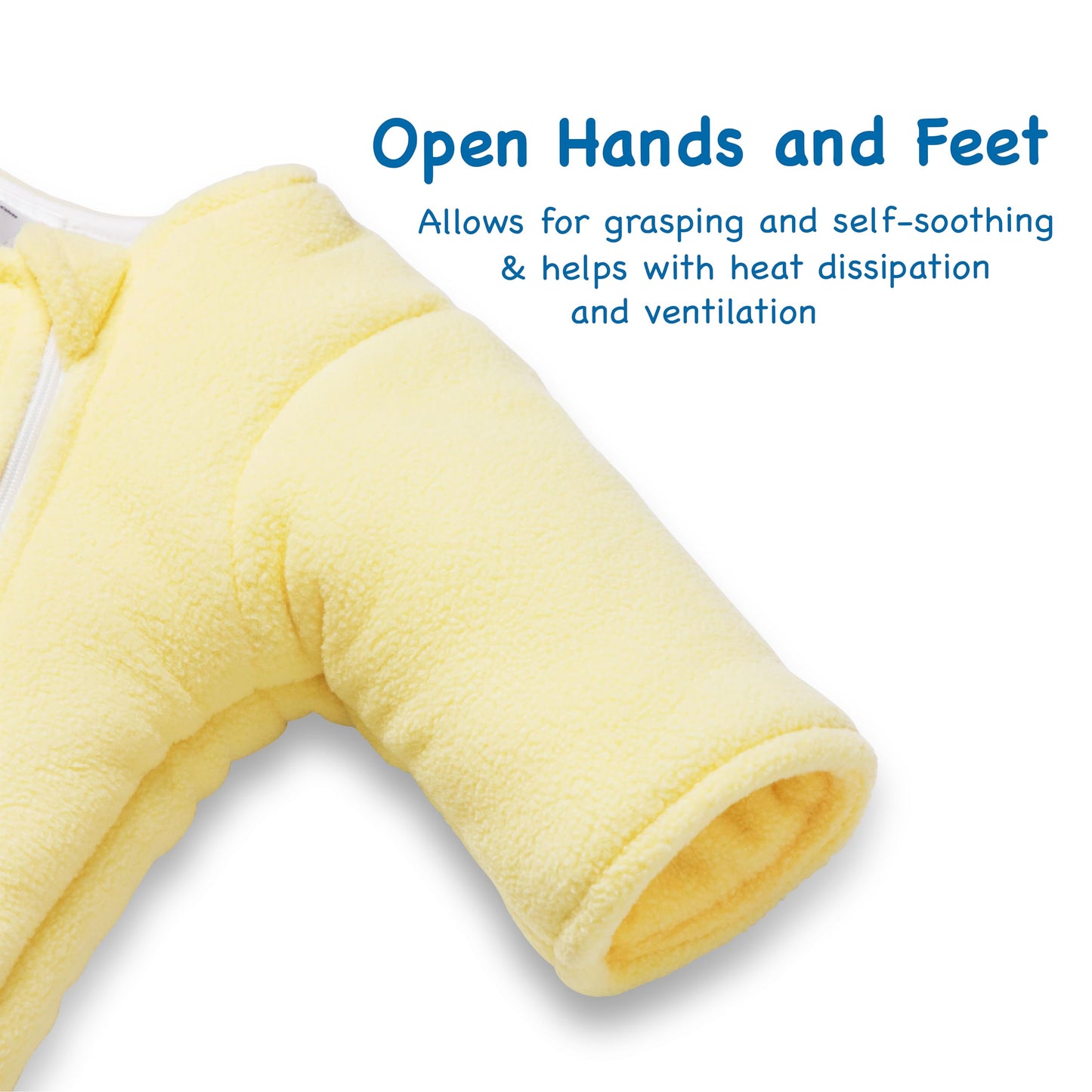 Baby Merlins Magic Sleepsuit - Swaddle Transition Product - Microfleece - Yellow - 6-9 Months