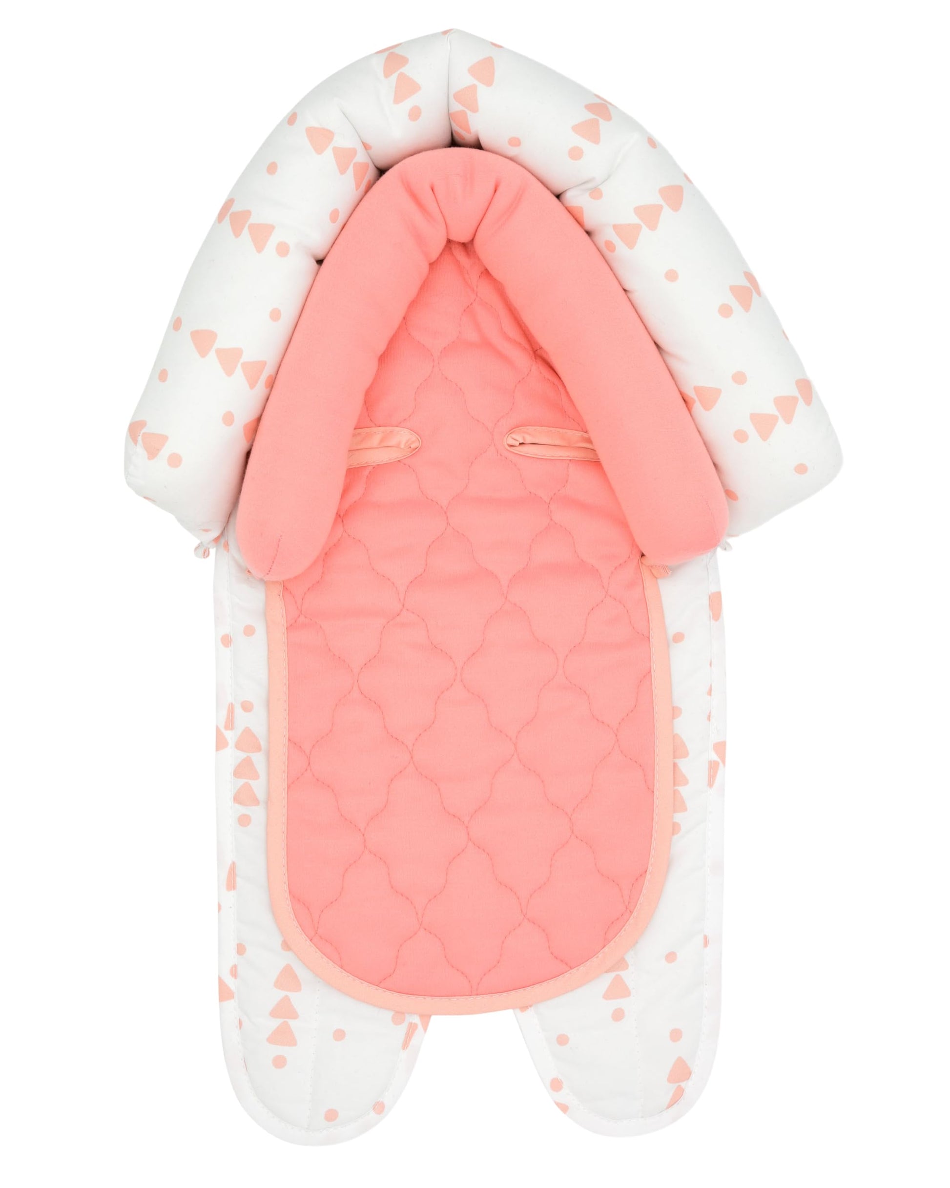 GoldBug Baby & Toddler 2-in-1 Car Seat Head Support + Strap Covers - Dots