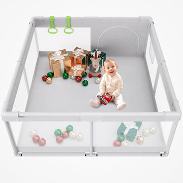Fodoss Baby Playpen, 47X47 Small Baby Play Pen,Toddler Playpen For Apartment,Play Yard For Baby,Baby Activity Play Fence, Extra