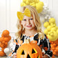 Yanjie Halloween Bows Baby Girls Headbands, Velvet Elastic Hair Bow Halloween Orange Yellow Hair Bands Bows Baby Festival Dress