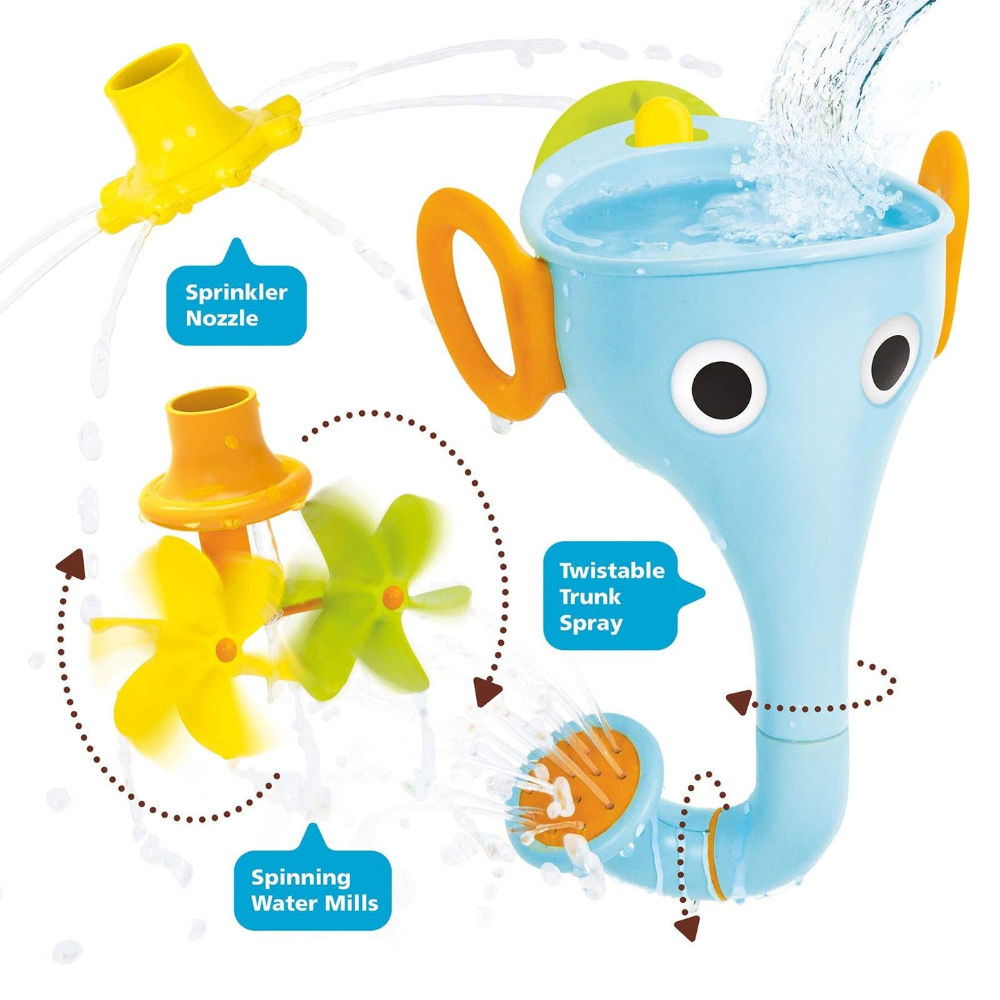 Yookidoo FunEleFun Fill N Sprinkle Bath Toy. (Blue)