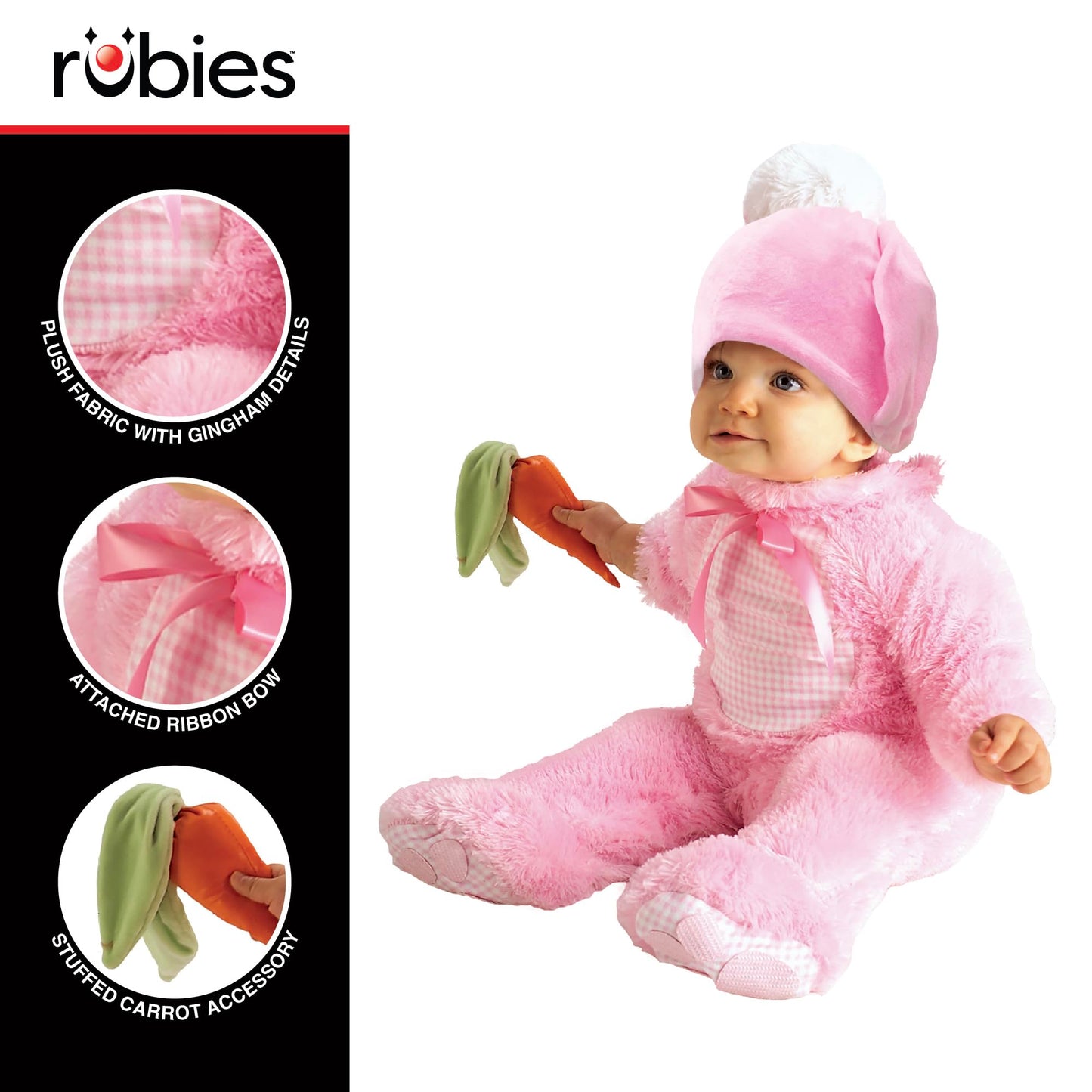 Rubie'S Baby Girls' 12-18 Months Precious Little Rabbit Infant And Toddler Costume, Pink