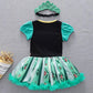 Hihcbf Baby Girls Anna Princess Halloween Costume Christmas Birthday Bodysuit Romper Tutu Dress W/Headband