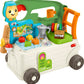Fisher-Price Baby to Toddler Toy Laugh & Learn 3-in-1 On-the-Go Camper Walker & Activity Center with Smart Stages for Ages 9+ Mo