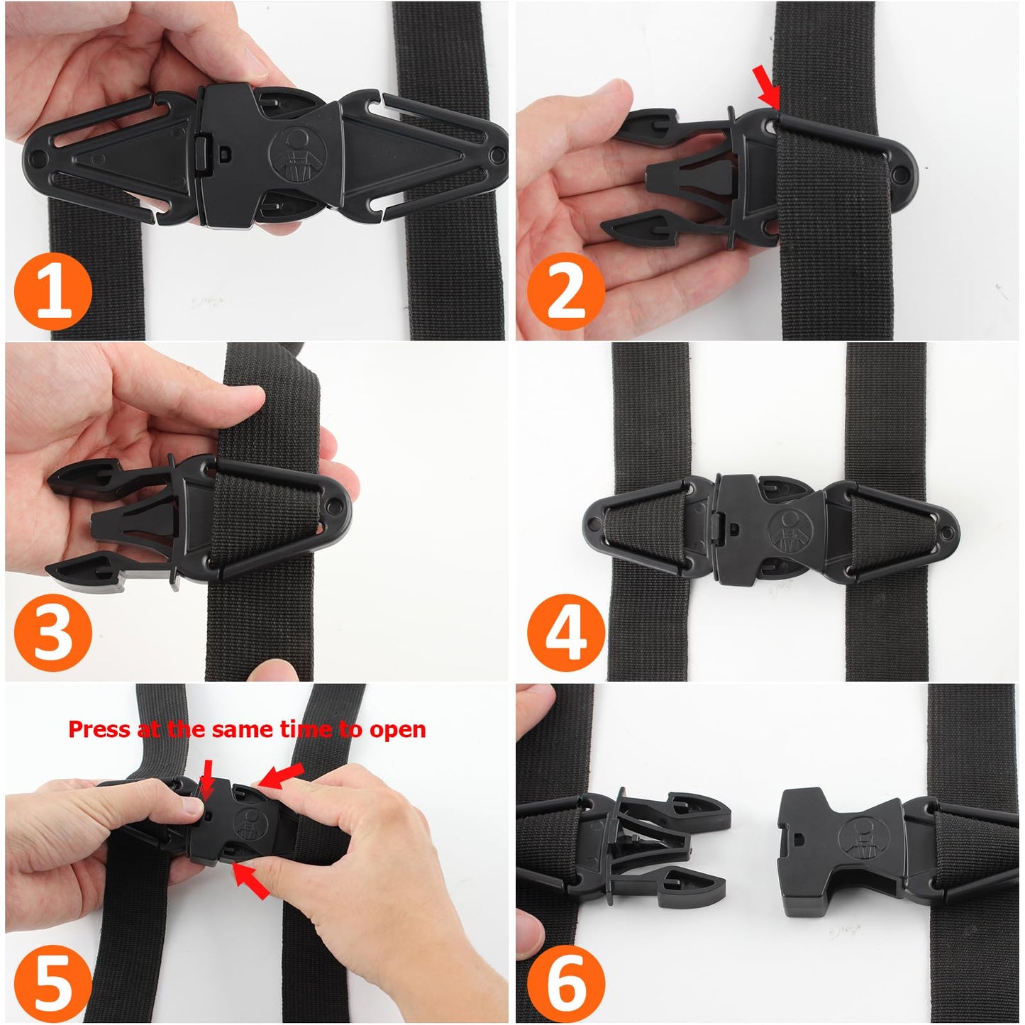Anti Escape Safety Clip Baby Harness Chest Clips, Chest Strap Lock Prevent Children/Kids(Under 1.5 Years Old) Taking Their Arms