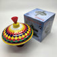 Classic Multicolored Spinning Tin Top Toy Bolz Funny Buzzing Hum Gets Louder As The Top Spins Faster 8X8X8' Ages 18 M+