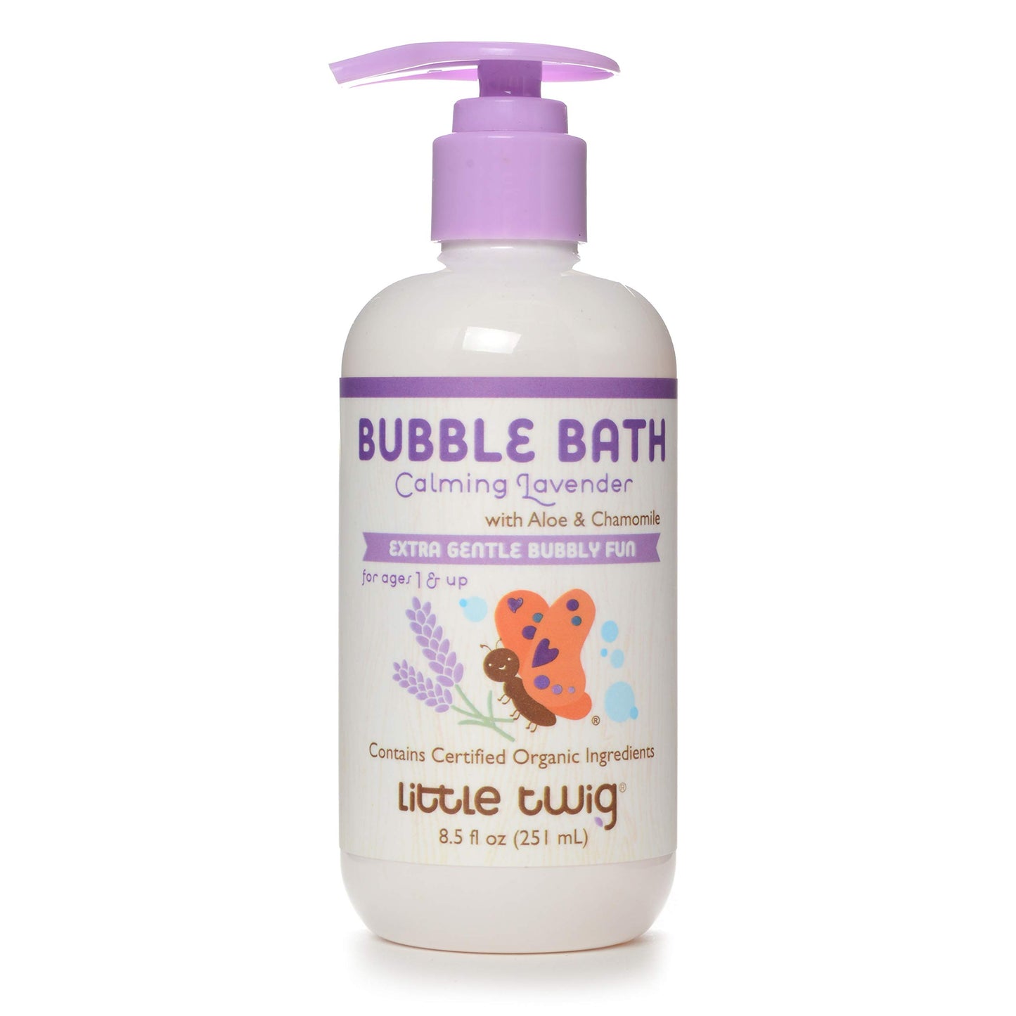 Little Twig Bubble Bath, Baby Bath Essential With Natural Plant Derived Formula, Vegan, Gluten-Free, Paraben-Free, Calming Laven