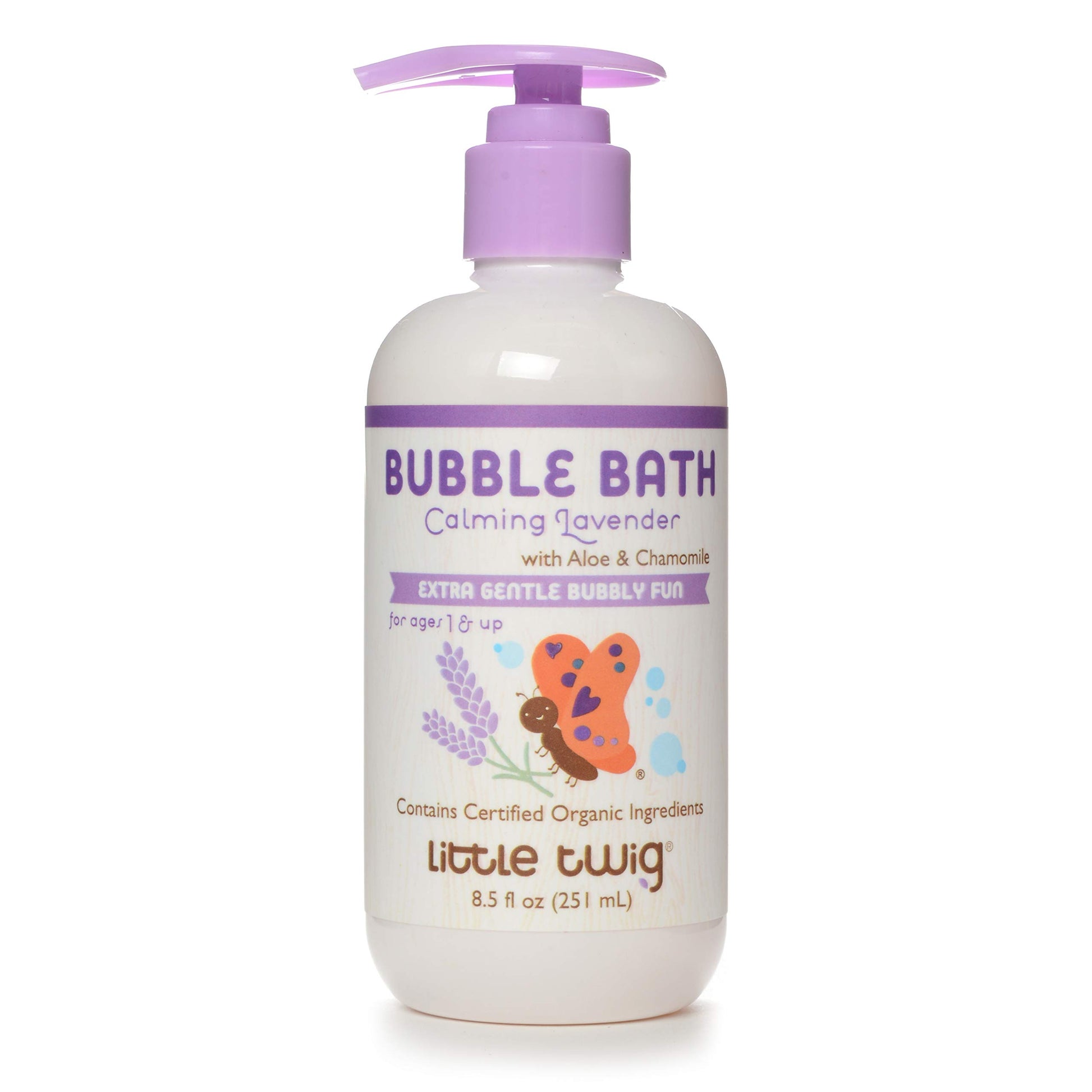 Little Twig Bubble Bath, Baby Bath Essential With Natural Plant Derived Formula, Vegan, Gluten-Free, Paraben-Free, Calming Laven