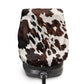 NDISTIN Brown Cow Print Baby Car Seat Sunshade Cover Easy Install Infant Auto Seats Heat Protector Blocks Out Heat and Sun Baby 