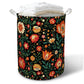 TAZSWDMM Vibrant Boho Floral Laundry Basket Hamper,Vintage Folk Art Flower Botanical Foldable Clothes Toys Books Storage Box Bin