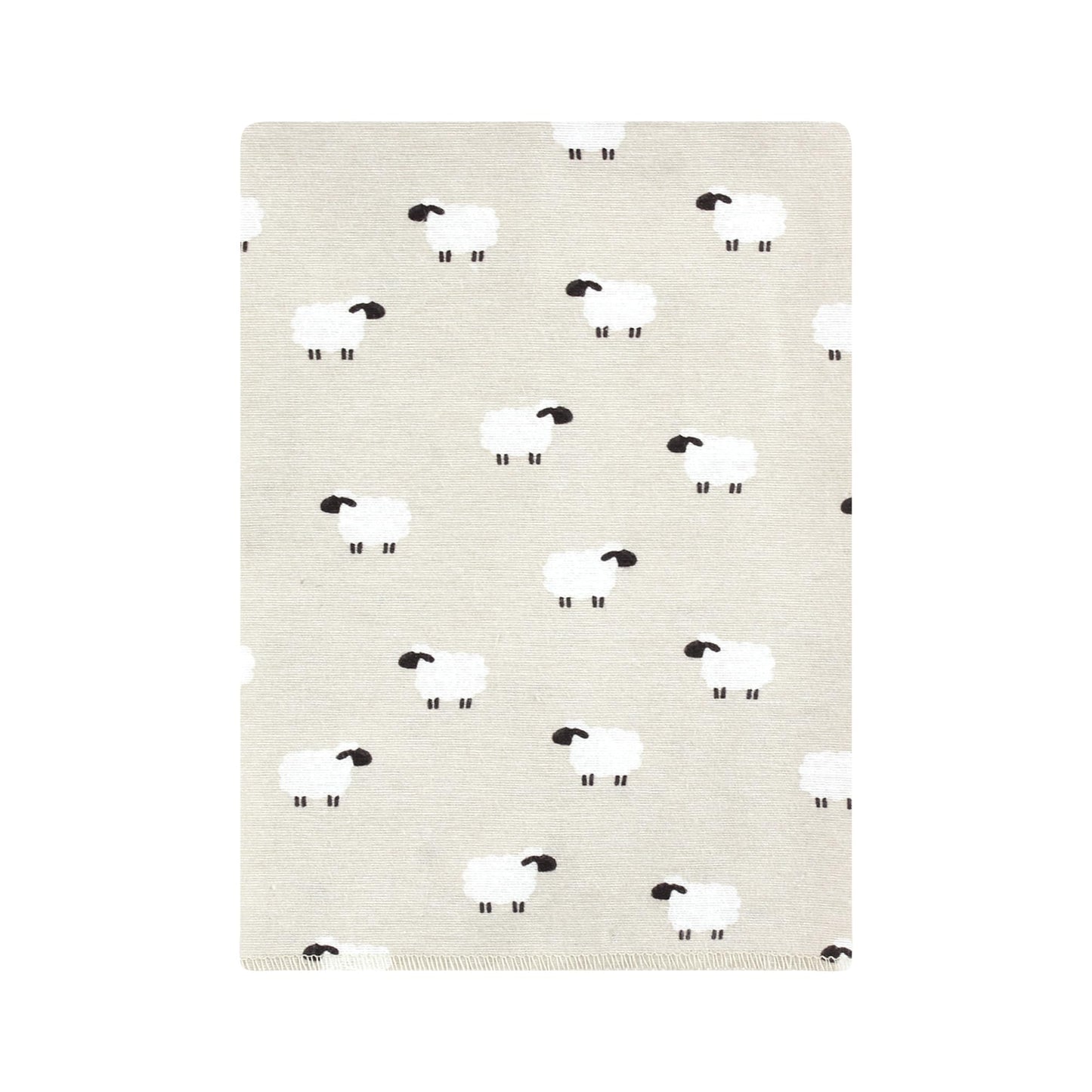 Hudson Baby Unisex Baby Flannel Burp Cloth 12Pk, Taupe Sheep, One Size