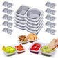 15 Sets Double Compartment Snack Containers, Reusable Or Disposable Condiment With Lids For Sauces, , Ideal For On The Go Snack 