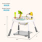 Dream On Me Curio Sit N Seek Baby Activity Center in Lime, 2 in 1 Activity Center and Play Table with 3 Detachable Toys and Musi