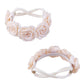 Mligril 3Pcs Baby Girl Floral Headbands Set-Elastic Hair Band Crown Flower Wraps For Newborn Infant Toddler (3, Off White)