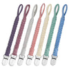 7 Pcs Pacifier Clips For Baby Girls & Boys, Handmade Braided Pacifier Clip Cotton Binky Clips Fits All Pacifiers Pacifier Holder