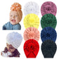 Angla 8 Pack Solid Large Flower Knot Bow Cotton Beanie Turban Hat Cap India Muslim Islamic Headwrap Winter Hospital Nursery For