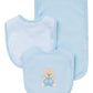 Little Me Baby Boy Newborn Bib And Burp Set, Light Blue, One Size