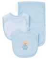 Little Me Baby Boy Newborn Bib And Burp Set, Light Blue, One Size