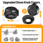 Upgraded Stove Knob Covers For Child Safety, Gliship 5 Pack Double-Key Design Baby Safety Gas Oven Knob Covers With Adhesive Hea