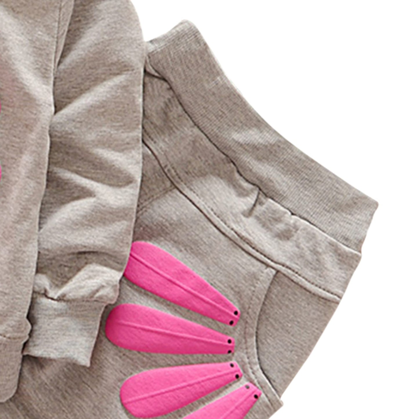 Toddler Baby Girls Sunflower Clothes Set Long Sleeve Top And Pants 2Pcs Outfits Fall Clothes (Grey,Age 3T)