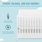 Dream On Me Harbor Full Panel 4-In-1 Convertible Mini Crib In White, Water-Based Paint Finish, Jpma Certified, 3-Position Mattre