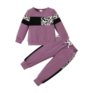 Wesidom Toddler Girl Clothes 12-18 Month Girl Clothes Fall Baby Girl Clothes Toddler Girl Sweatsuit 2Pcs Clothing Set (Purple)