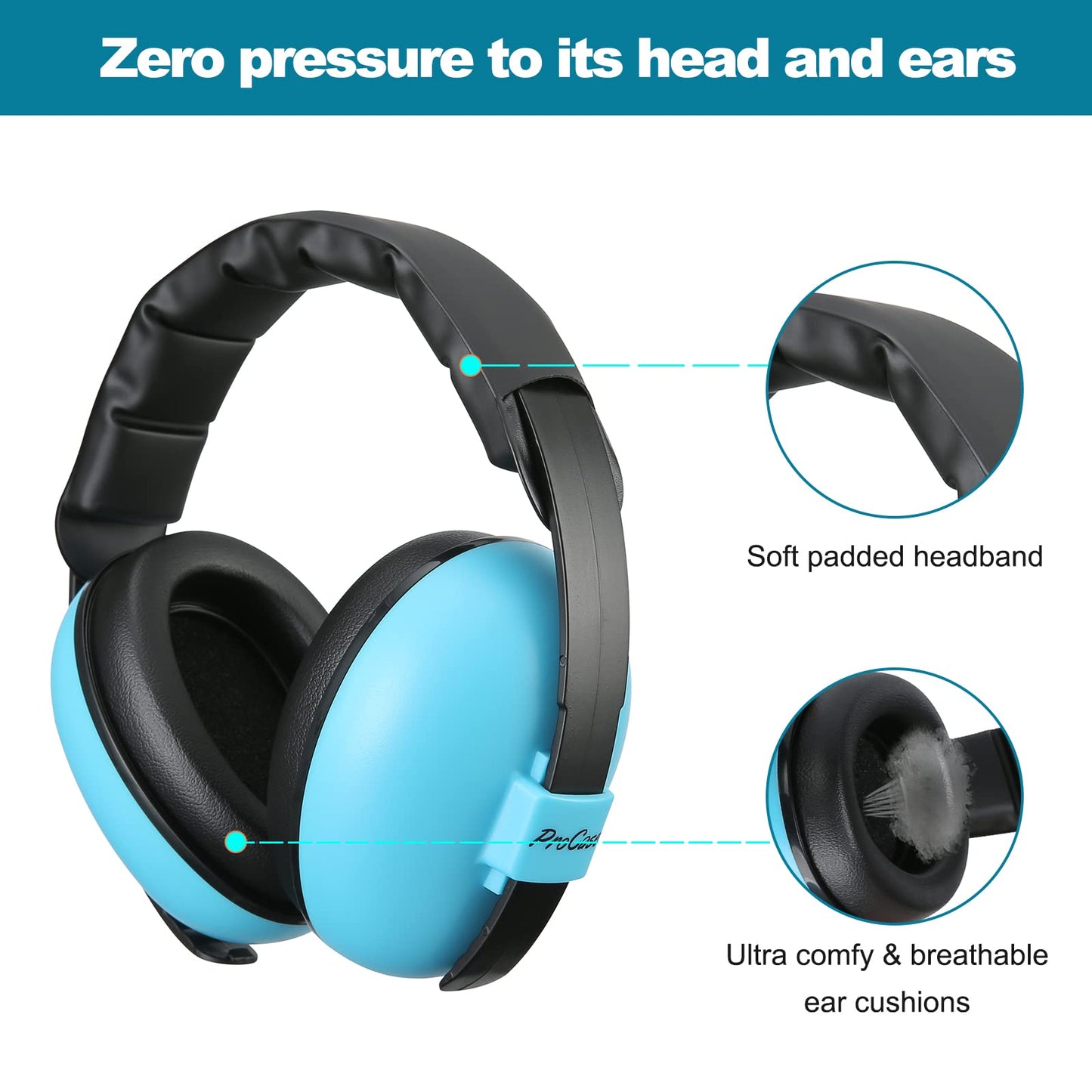 Procase Baby Ear Protection, Noise Cancelling Headphone For Babies Infant Newborn Toddler Up To 36 Months, Soft Hearing Protecti