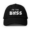 Dalix I'M The Boss Baby Hat Infant Baseball Cap For Baby Girls And Boys In Black
