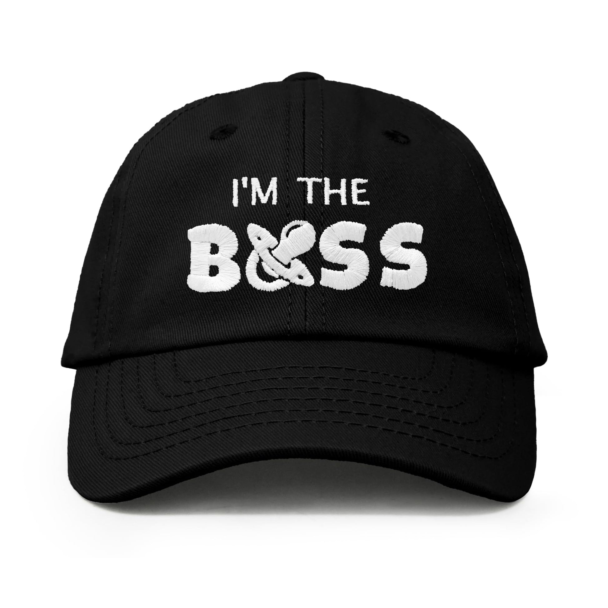 Dalix I'M The Boss Baby Hat Infant Baseball Cap For Baby Girls And Boys In Black