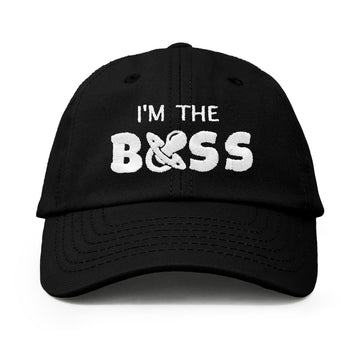 Dalix I'M The Boss Baby Hat Infant Baseball Cap For Baby Girls And Boys In Black