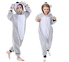 CANASOUR Koala Onesie Halloween Kids Cosplay Costume Girls Animal Unisex Outfuit One Piece Hooded Farm Soft Pajamas Grey Party 8