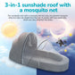 Cutebeams 4-In-1 Portable Baby Travel Bed And Sofa, Baby Bassinet/Travel Pod Infant Co-Sleeper Bed With 2-In-1 Mosquito And Cano