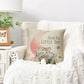 Ussap Elephant Dream Big Little One Home Decorative Throw Pillow Cover, Pink Moon Cloud Cushion Case 18X18 For Girl Kid Bedroom