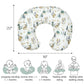 Hawskgfub Watercolor Cute Dragon Fairy Tale Nursing Pillow Cover For Baby Boys, Cloud Moon Star Dragons Egg Breastfeeding Pillow