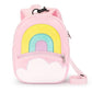 mibasies Toddler Backpacks for Girls 2-4: Cute Rainbow Plush Backpack - 3D Animal Cartoon Mini Travel Bag -10 inch Backpack Leas