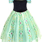 Xinfenglai Green Girls Cosplay Dance Dress Princess Costumes (2-3T)