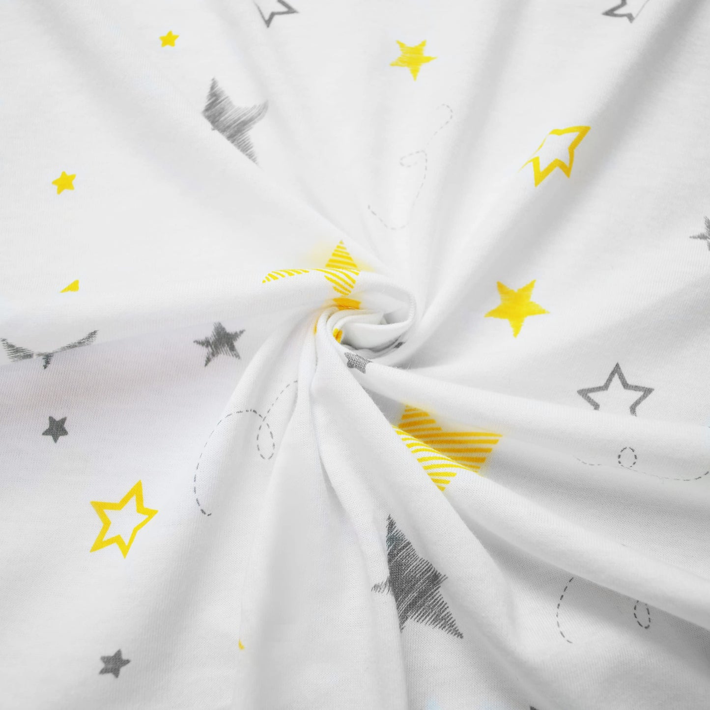 American Baby Company Printed 100% Natural Cotton Value Jersey Knit Fitted Pack N Play Playard Sheet, Golden Yellow Star, Soft B
