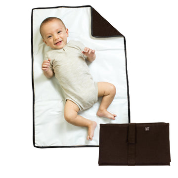 J.L. Childress Full Body Portable Baby Changing Pad, Fully Padded For Baby'S Comfort, Waterproof, Opens To 19' X 30', Black, 1