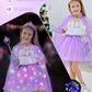 Phobby Princess Dress Up For Girls Aged 3 4 5 6, Light-Up Princess Cape & Skirt With Purse & Gloves, Girl Costume For Party Chri