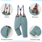 Disaur Toddler Boy Wedding Guest Outfit Short Sleeve White Flower Dress Shirt Bow Tie Suspender Green Pants Baby Formal Outfit B