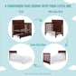 Dream On Me Harbor Full Panel 4-In-1 Convertible Mini Crib In Espresso, Water-Based Paint Finish, Jpma Certified, 3-Position Mat
