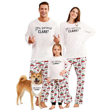 Iffei Matching Family Pajamas Sets Holiday Stay At Home Pj'S With Letter Printed Tee And Car Printed Pants With Pockets 4-5 Year