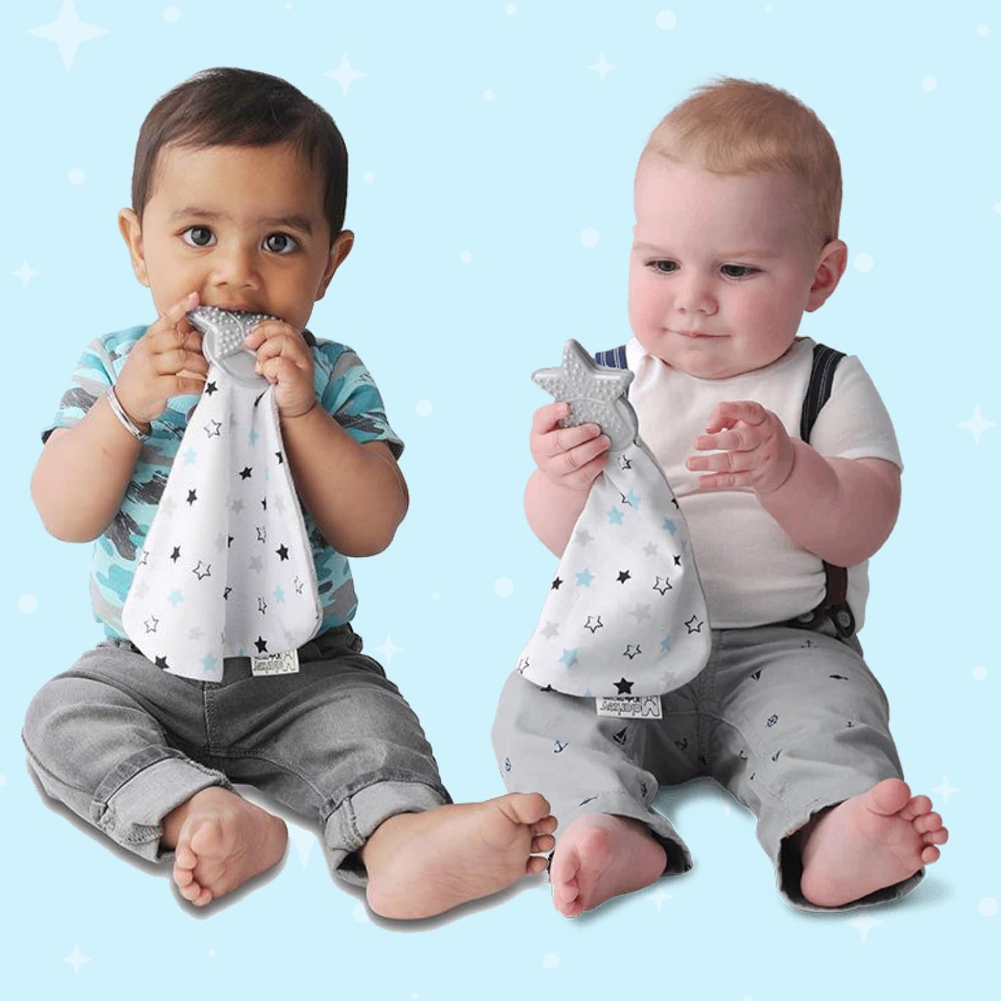 Malarkey Kids Munch-It Blanket: Teether and Cozy Blanket Combo for Teething Babies - Soothe, Snuggle, and Relieve Discomfort! (T