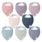 Lulumoon Muslin Baby Bibs 100% Cotton Baby Bandana Drool Bibs For Teething And Drooling, 8 Pack, Dream Unicorn