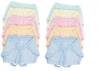 Teddyify BabyS Cotton Cloth Diapers/Langot Washable And Reusable Nappies (Cotton Multicolor, U Shape)